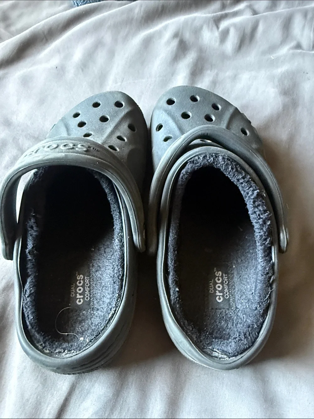 CROCS Kids Classic Lined Clog in Charcoal Gray